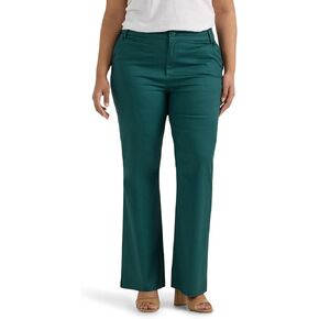 Lee Women's Plus Size Wrinkle Free Mid Rise Bootcut Pant