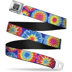 Seatbelt Belt - 70's Tie Dye