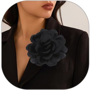 Flower Brooches for Women Satin Fabric Rose Flower Brooches Handmade Flower Brooches Pin for Wedding Party Dance Banquet Ceremony Versatile Floral Accessory for Clothing and Hairstyling Size:4.72in