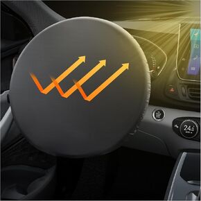 Steering Wheel Cover Sun Shade with Silver-Coated Cloth,Summer Essentials Car Sunshade for Car Wheel Cover,Universal Car Accessories Steering Wheel Cover Women/Men Fits Most Cars,Trucks,SUVs