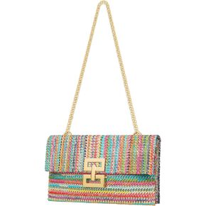 Straws Clutch Purses Raffia Beach Bag Woven Summer Purses Straw Crossbody Bag