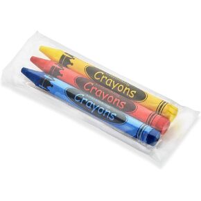 CrayonKing 100 Sets of 3-Packs in Cello (300 total bulk Crayons) Restaurants, Party Favors, Birthdays, School Teachers & Kids Coloring Non-Toxic Crayons