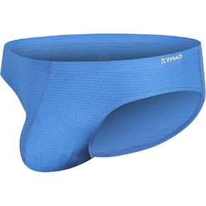 Soft Mens Briefs, Ice Silk Cooling Breathable Underwear with Big Pouch Tag-Free Thongs for Man Pack