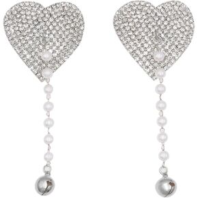 Rhinestone Nipple Pasties Covers Body Jewelry Nipple Chest Stickers Breast Cover Petals Accessories for Women