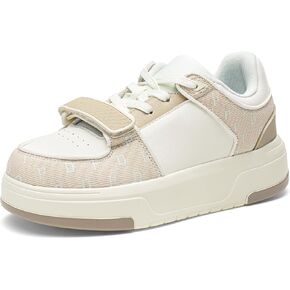 DREAM PAIRS Women Platform Chunky Sneakers Leather Casual Fashion Sneaker