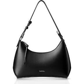Shoulder Bag For Women Leather Hobo Handbag Crescent Underarm Purses with Adjustable Strap