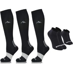 NEWZILL Medical Compression Socks for Women & Men, Cushioned Low Cut Compression Running Socks with Ankle Support, Best for Running Athletic Hiking Travel Flight Nurses