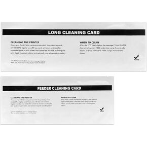 105999-701 12-Pack Cleaning Card 2 Piece Set for Zebra ZXP Series 7 ZXP7 ID Card Printer,12 Printer Path Cleaning Cards and 12 Feeder Cleaning Cards
