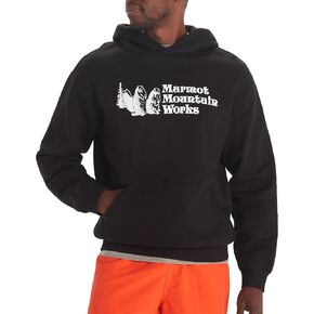 MARMOT Men's MMW Hoody - Hooded Sweatshirt with Screen Printed Graphic, Double-Layer Hood and Kangaroo Pocket