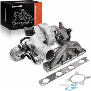 A-Premium K03 Complete Turbo Turbocharger with Gasket Kit Compatible with Audi & Volkswagen Models - for Tiguan, for Jetta, A3, Q3, A3/Q3 Quattro, Beetle, CC, GTI - 2.0L CCTA, 06J145701N, 06J145701T