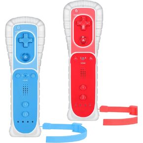 Yosikr Remote Controller for Wii/Wii U, with Silicone Case and Wrist Strap (2 Pack, Green and Blue) in Saudi Arabia