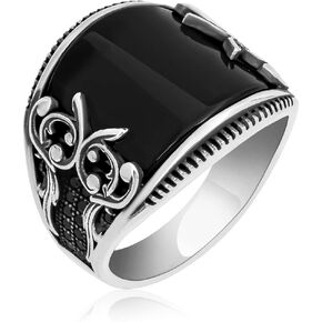 925 Sterling Silver Men Silver Ring with Onyx Stone, Sterling Silver Rings for Men with Black Onyx Stone, Handmade Black stone Silver Ring, Handmade Mens Jewelry Ring, Minimalist Black Silver Ring, Onyx Gemstone Ring, Gift for him