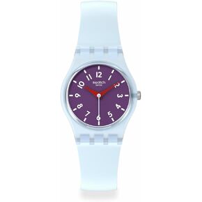 Swatch Womens Casual Blue Watch Plastic Quartz View Powder Plum