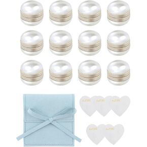 12 Set Veil Weights,Double-Sided Pearl Veil Weights,Magnetic Bridal Veil Weights Dress Weights,Secures Long Veils for Outdoor Weddings Gifts for Brides(COLOR:white)