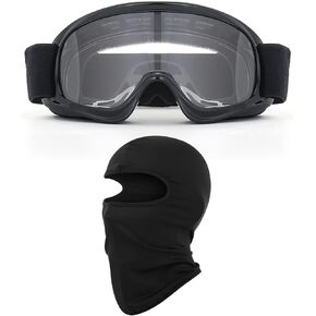 Kids Dirt Bike Goggles ATV Motorcycle Off-Road Riding Motocross Glasses with Sun UV Protection Balaclava Full Face Cover