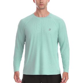 Roadbox Sun Protection Shirt for Men - UPF 50+ Long Sleeve Workout Athletic Running Shirts Fishing Rash Guard Lightweight