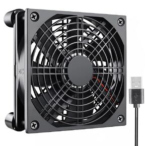 4 x 120mm Small Flat Computer Cooling Fan with Variable Speed Controller for DIY Electronics Router Media TV Box Cabinet Server Equipment Exhaust Ventilation