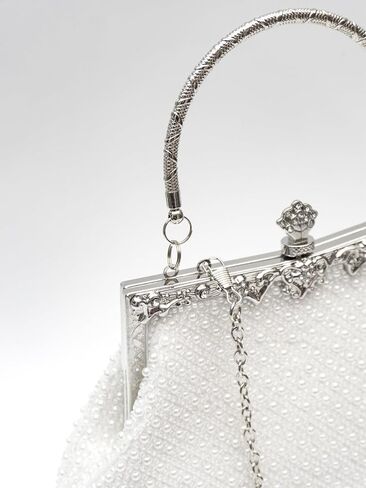 1920s Vintage Style Solid Color Beaded Evening Bag Simple Elegant Women's Clutch Suitable for Weddings, Parties in Saudi Arabia
