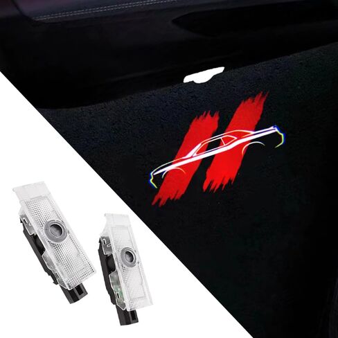 2PCS Door Lights Logo Compatible for Challenger 2013-Present, LED Ghost Shadow Welcome Puddle Projection Light Lamps Accessories (01) in Saudi Arabia