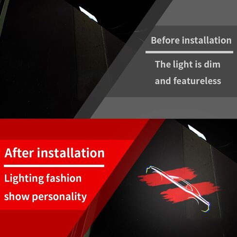 2PCS Door Lights Logo Compatible for Challenger 2013-Present, LED Ghost Shadow Welcome Puddle Projection Light Lamps Accessories (01) in Saudi Arabia