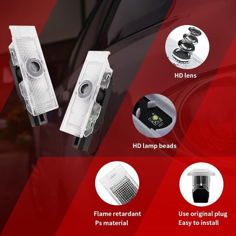2PCS Door Lights Logo Compatible for Challenger 2013-Present, LED Ghost Shadow Welcome Puddle Projection Light Lamps Accessories (01) in Saudi Arabia