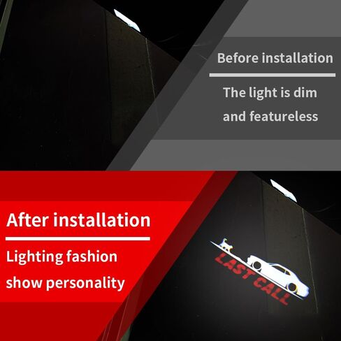 2PCS Door Lights Logo Compatible for Challenger 2013-Present, LED Ghost Shadow Welcome Puddle Projection Light Lamps Accessories (01) in Saudi Arabia