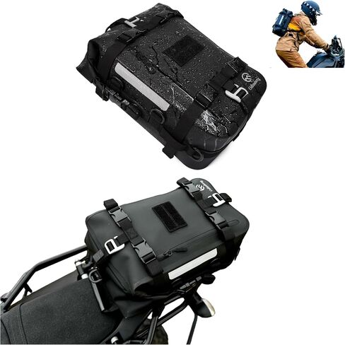 15L Waterproof Motorcycle Tail Bag Motorcycle Bag Waterproof Motorcycle Backpack Dry Bag Sissy Bar Bag Motorcycle Rear Bag Back Seat Bag Motorcycle Saddle Bag Motorcycle Luggage Bag Storage in Saudi Arabia
