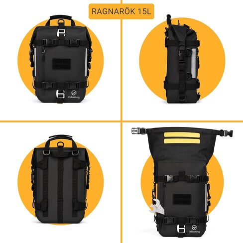 15L Waterproof Motorcycle Tail Bag Motorcycle Bag Waterproof Motorcycle Backpack Dry Bag Sissy Bar Bag Motorcycle Rear Bag Back Seat Bag Motorcycle Saddle Bag Motorcycle Luggage Bag Storage in Saudi Arabia