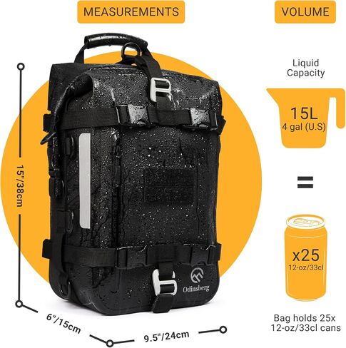 15L Waterproof Motorcycle Tail Bag Motorcycle Bag Waterproof Motorcycle Backpack Dry Bag Sissy Bar Bag Motorcycle Rear Bag Back Seat Bag Motorcycle Saddle Bag Motorcycle Luggage Bag Storage in Saudi Arabia