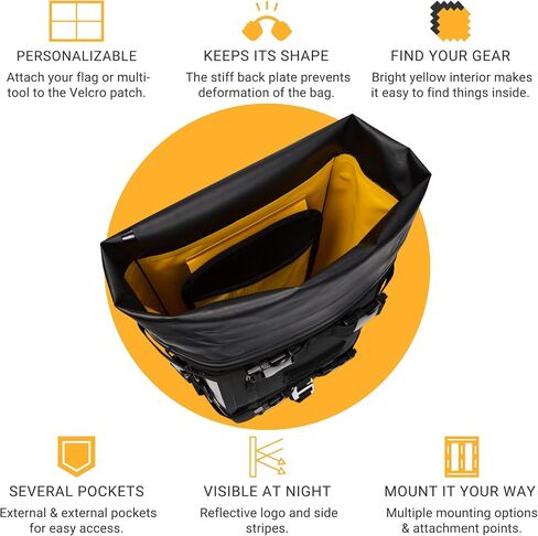 15L Waterproof Motorcycle Tail Bag Motorcycle Bag Waterproof Motorcycle Backpack Dry Bag Sissy Bar Bag Motorcycle Rear Bag Back Seat Bag Motorcycle Saddle Bag Motorcycle Luggage Bag Storage in Saudi Arabia