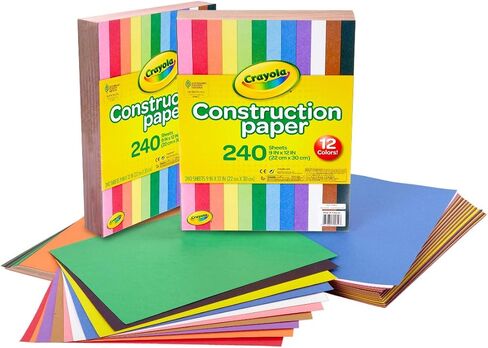Crayola Construction Paper - 480ct (2pck), Bulk School Supplies For Kids, Teacher Classroom Must Have, Art Paper, Arts & Crafts in Saudi Arabia