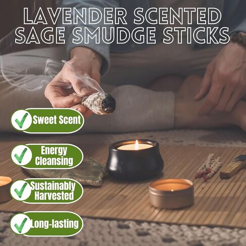 Ancientveda Nag Champa المعطرة Sage Smudge Sticks 2 Pack مع الزيوت العطرية العلاجية وزيت العطر للتنظيف والتأمل والعلاج العطري (Nag Champa) in Kuwait