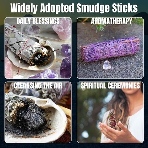 Ancientveda Nag Champa المعطرة Sage Smudge Sticks 2 Pack مع الزيوت العطرية العلاجية وزيت العطر للتنظيف والتأمل والعلاج العطري (Nag Champa) in Kuwait
