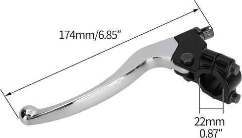 Universal 7/8" 22mm Clutch Lever, Aluminum Alloy Chrome Motorcycle Clutch Lever for 196cc 6.5HP CT200U Trail 200 CT200U-EX CC100X Baja Mini Bike RF50 CRF70 CRF80 CRF100 CRF150 XR50 XR80 Pit Dirt Bike in Saudi Arabia