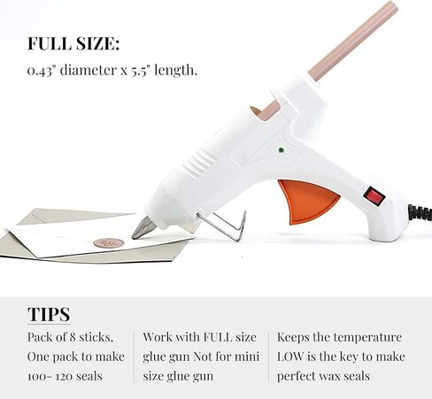 UNIQOOO Mailable الغراء مسدس ختم الشمع العصي لختم الشمع - تيرا كوتا برتقالي، لوحة ألوان الخريف لدعوة زفاف الخريف، مغلف البطاقات، بريد الحلزون، مشروع الحرف اليدوية، فكرة هدية، حزمة من 8 in Kuwait