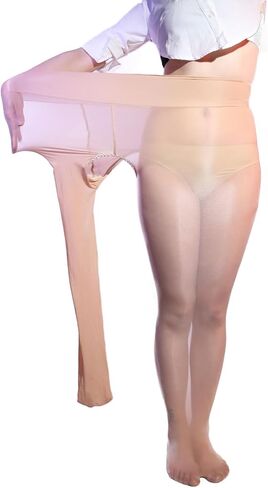 Plus Size Pantyhose for Women 6D Sheer Tights Oil Shiny High Waist Panty Hose Women's Control Top Run Resistant in Kuwait