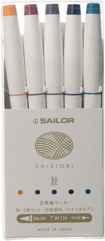 قلم حبر Sailor 25-5101-001، قلم مائي، قلم تحديد منسوج للفصول الأربعة، ربيع، مجموعة من 5 ألوان in Kuwait