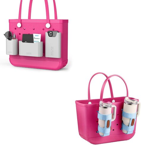 مجموعة ملحقات حقيبة بوج من السيليكون من OUTXE مكونة من 3 قطع، قطعتان من حامل أكواب حقيبة بوج لستانلي، حامل مشروبات كبير متوافق مع جميع حقائب بوج in Kuwait