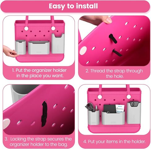 مجموعة ملحقات حقيبة بوج من السيليكون من OUTXE مكونة من 3 قطع، قطعتان من حامل أكواب حقيبة بوج لستانلي، حامل مشروبات كبير متوافق مع جميع حقائب بوج in Kuwait