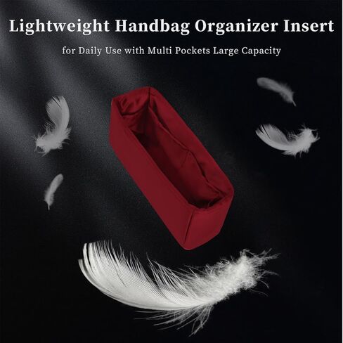 Organizer for Luxury Bag with Silky Satin, Tote Bag Inner and Purse Bags Storage Fit for Neonoe BB/MM/2022 MM Bags, Multiple Pockets Capacity, Lightweight for Daily Use(Ruby, Neonoe BB) in Saudi Arabia