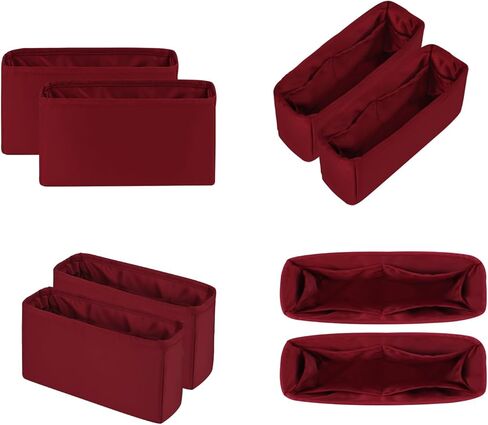 Organizer for Luxury Bag with Silky Satin, Tote Bag Inner and Purse Bags Storage Fit for Neonoe BB/MM/2022 MM Bags, Multiple Pockets Capacity, Lightweight for Daily Use(Ruby, Neonoe BB) in Saudi Arabia