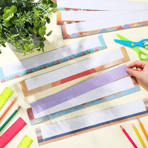 8 Pcs Boho Magnetic Pocket Chart for Whiteboard 14''x2'' Magnetic Sentence Strip Pocket Magnetic Strips for Classroom Teacher Student School Learning Tool Chalkboard Bulletin Board Decor in Saudi Arabia