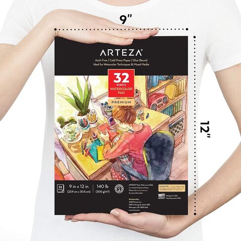 ورق ألوان مائية من ARTEZA ARTZ-8066، أبيض 2 in Kuwait