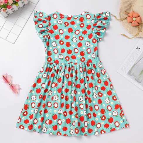 IMEKIS Toddler Kids Girls Back to School Dress with Hair Bow Pencil Print Kindergarten First Day of School Outfit 4-7T in Saudi Arabia