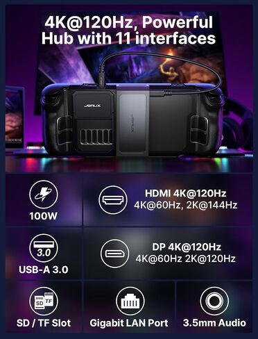 JSAUX ModCase for Steam Deck/Steam Deck OLED, PC0104 Modular Valve Steam Deck Case Include Protective Case, Face Cover, Cooling Fan, Metal Bracket and Strap - Cooler Set | Steam Deck Modular Case Include Detachable Front Shell, Protective Shell, Cooling F in Kuwait