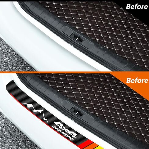 Door Entry Guard Sill Protector Fit for 2016-2023 Tacoma Double Cab, Threshold Protection 4x4 Sport Decal Stickers Carbon Fiber Style Lether Truck Interior Accessories, 4Pcs in Saudi Arabia