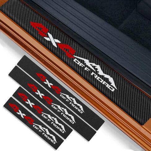 Door Entry Guard Sill Protector Fit for 2016-2023 Tacoma Double Cab, Threshold Protection 4x4 Sport Decal Stickers Carbon Fiber Style Lether Truck Interior Accessories, 4Pcs in Saudi Arabia