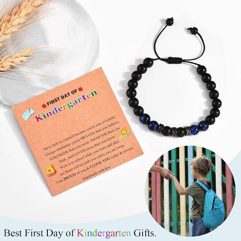 Back to School First Day of School Kindergarten Preschool 1st 2nd Grade Gifts Bracelets for Son Grandson Nephew Brother with Inspirational Card in Saudi Arabia