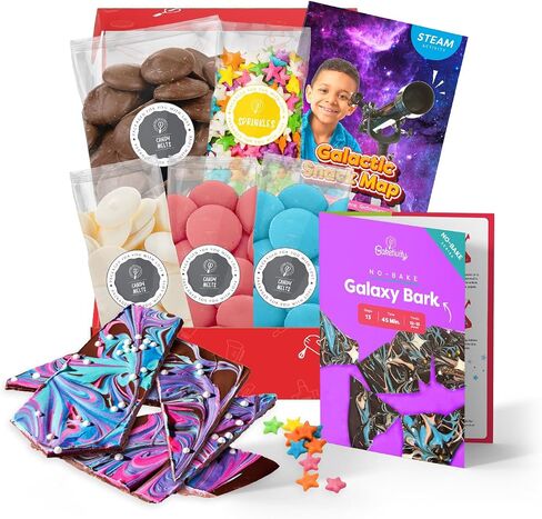 BAKETIVITY No-Bake Crunch Bars Kids Baking Kit & STEAM Lessons | No Oven Required, Easy to Make Crunch Chocolate Bars for Kids Ages 6+ | Kids Baking Set with Pre-Measured Ingredients | Fun Kids Gift in Saudi Arabia