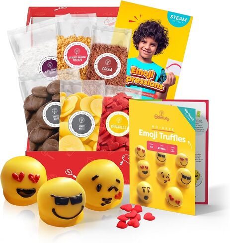 BAKETIVITY No-Bake Crunch Bars Kids Baking Kit & STEAM Lessons | No Oven Required, Easy to Make Crunch Chocolate Bars for Kids Ages 6+ | Kids Baking Set with Pre-Measured Ingredients | Fun Kids Gift in Saudi Arabia